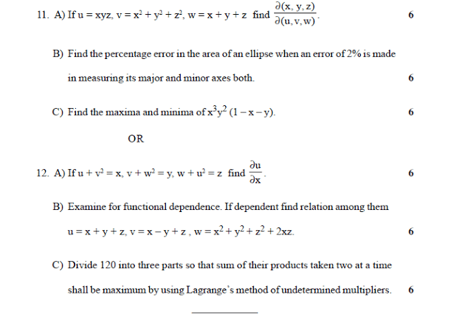 engineering mathematics question paper