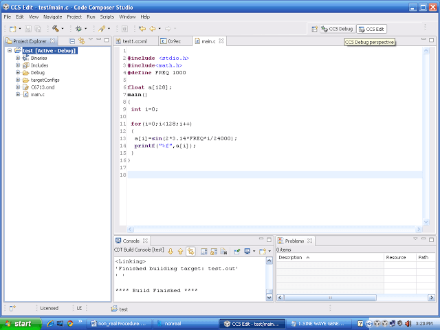 It will generate the .out file in debug folder. Move from edit perspective to debug prospective. It will generate the .out file in debug folder. Move from edit perspective to debug prospective.