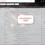 sort gmail by size