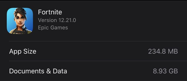 fortnite download size pc